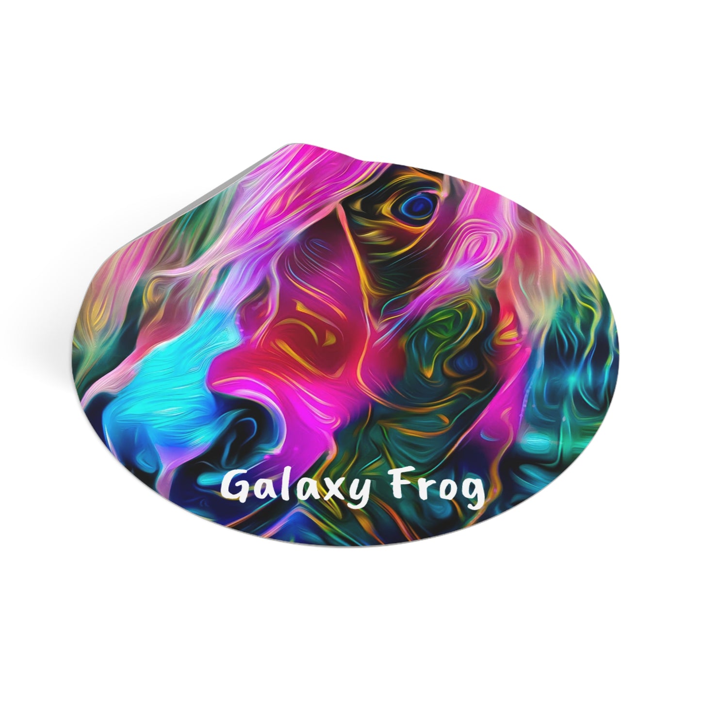 Galaxy Frog Horse Round Vinyl Stickers