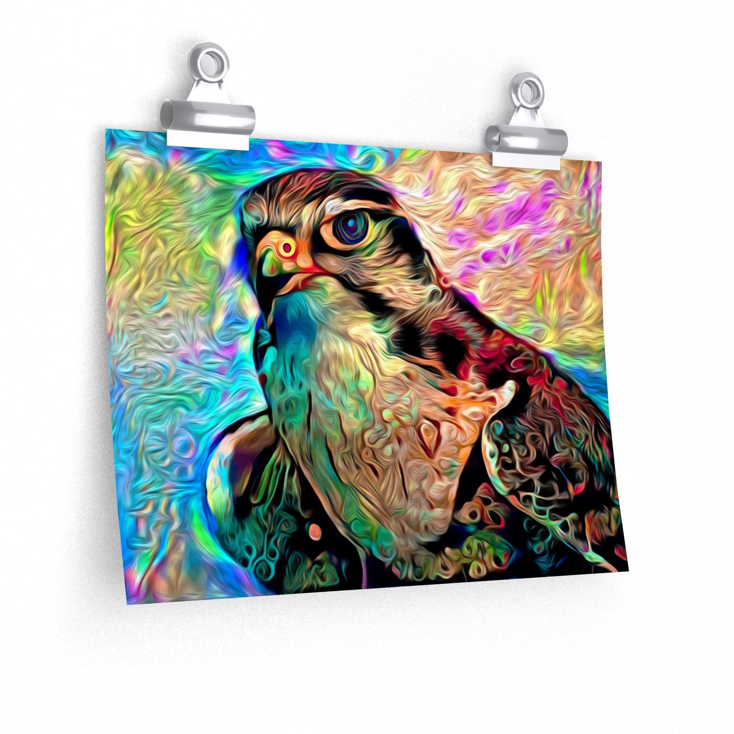 Rainbow Hawk Premium Matte horizontal posters