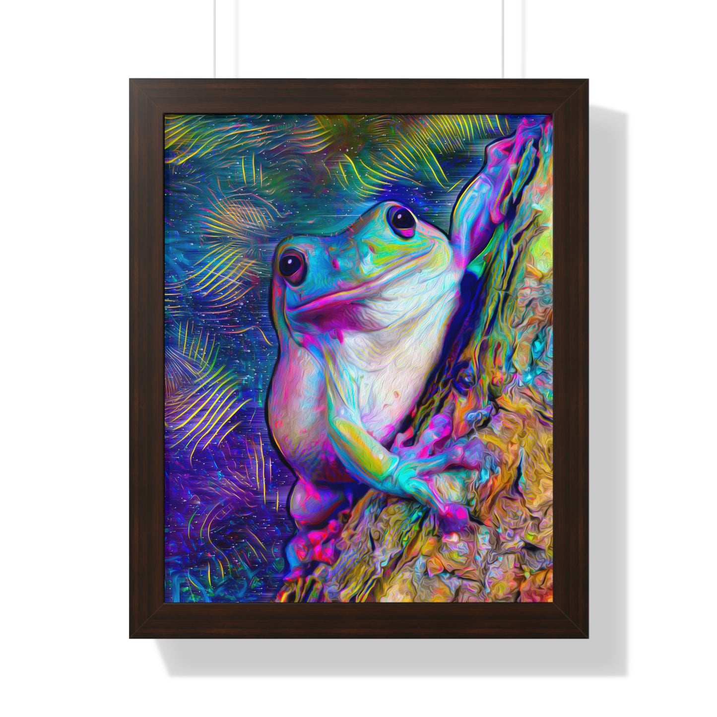 Dazzling Mega Toad Framed Vertical Poster