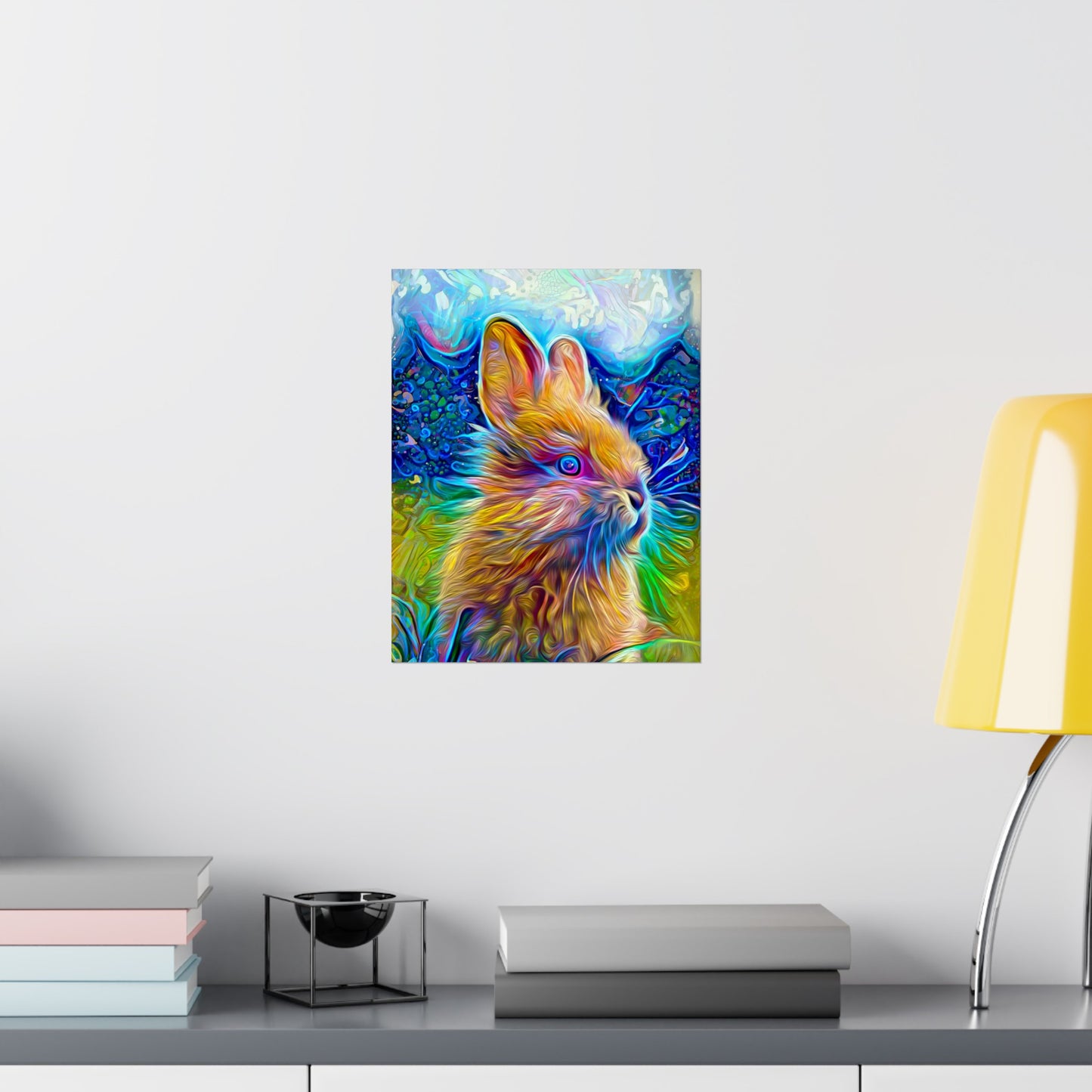 Rainbow Bunny Premium Matte vertical posters