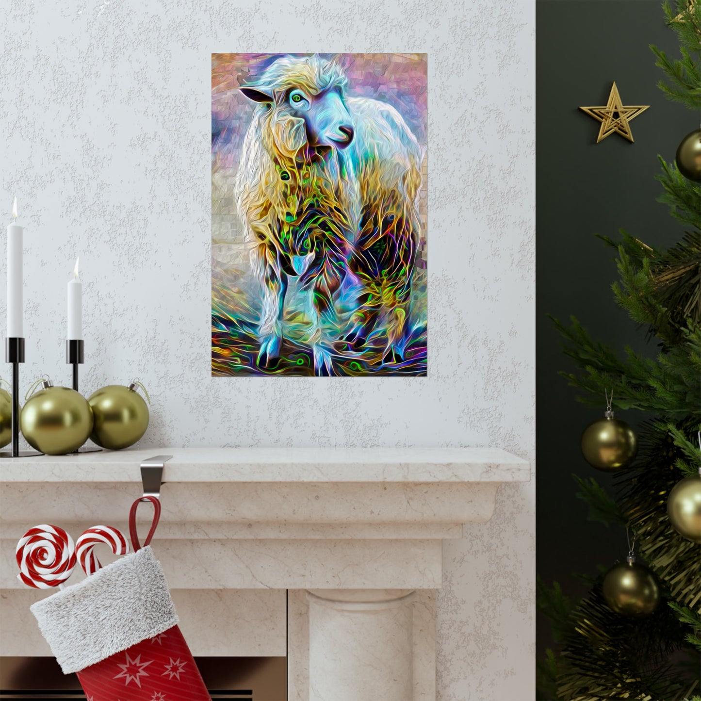 Sheering the Interdimensional Sheep Premium Matte vertical posters