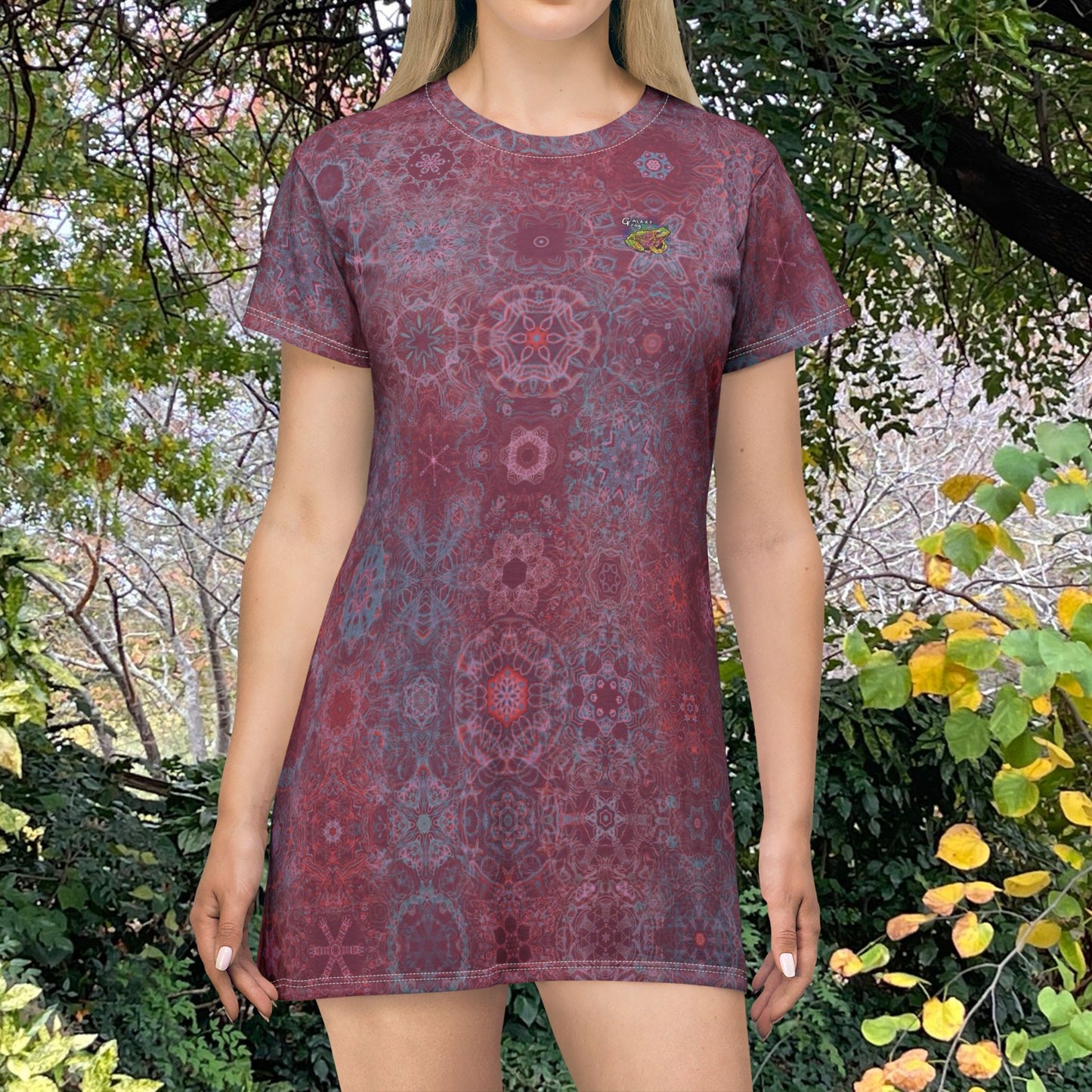 Galaxy Frog Ladies T-Shirt Dress (AOP)