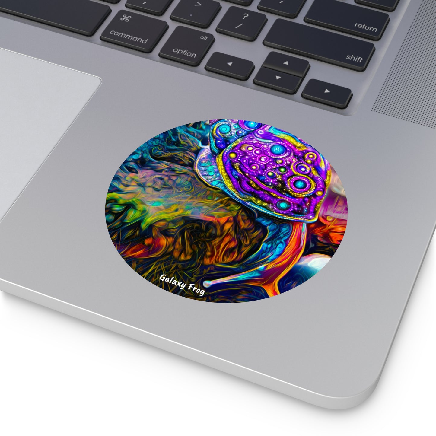 Galaxy Frog Snail Round Vinyl Stickers