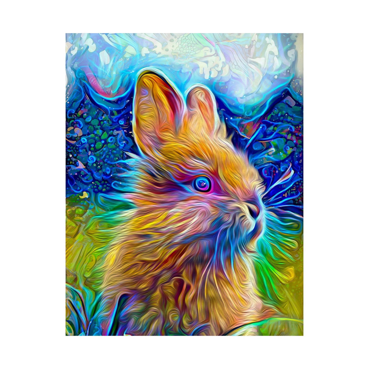 Rainbow Bunny Premium Matte vertical posters