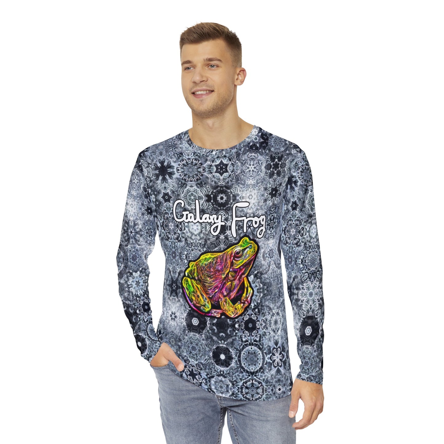 Men's Galaxy Frog Cymatics Long Sleeve Shirt 2a (AOP)