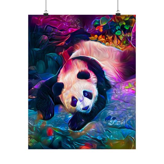 Pink Panda Parade Premium Matte vertical posters