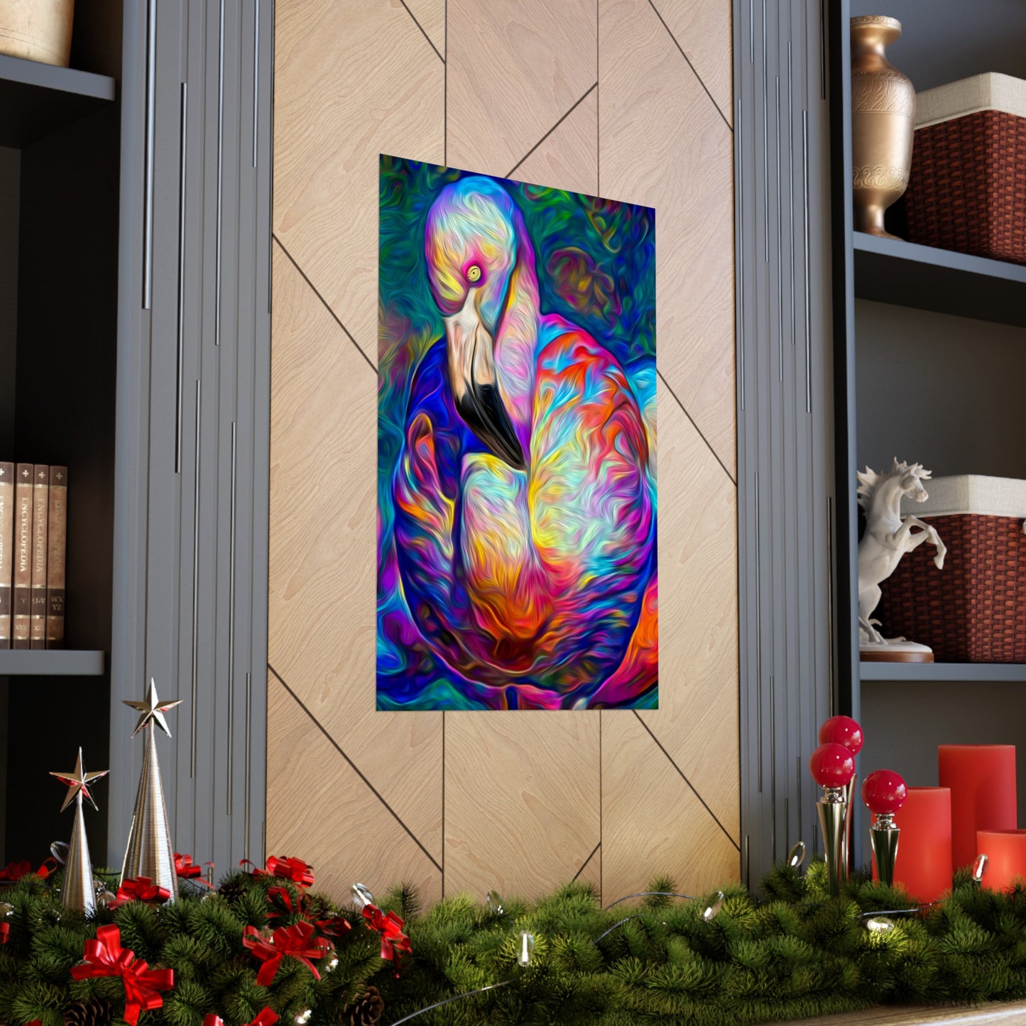 Flamingos Dream in Color Premium Matte vertical posters