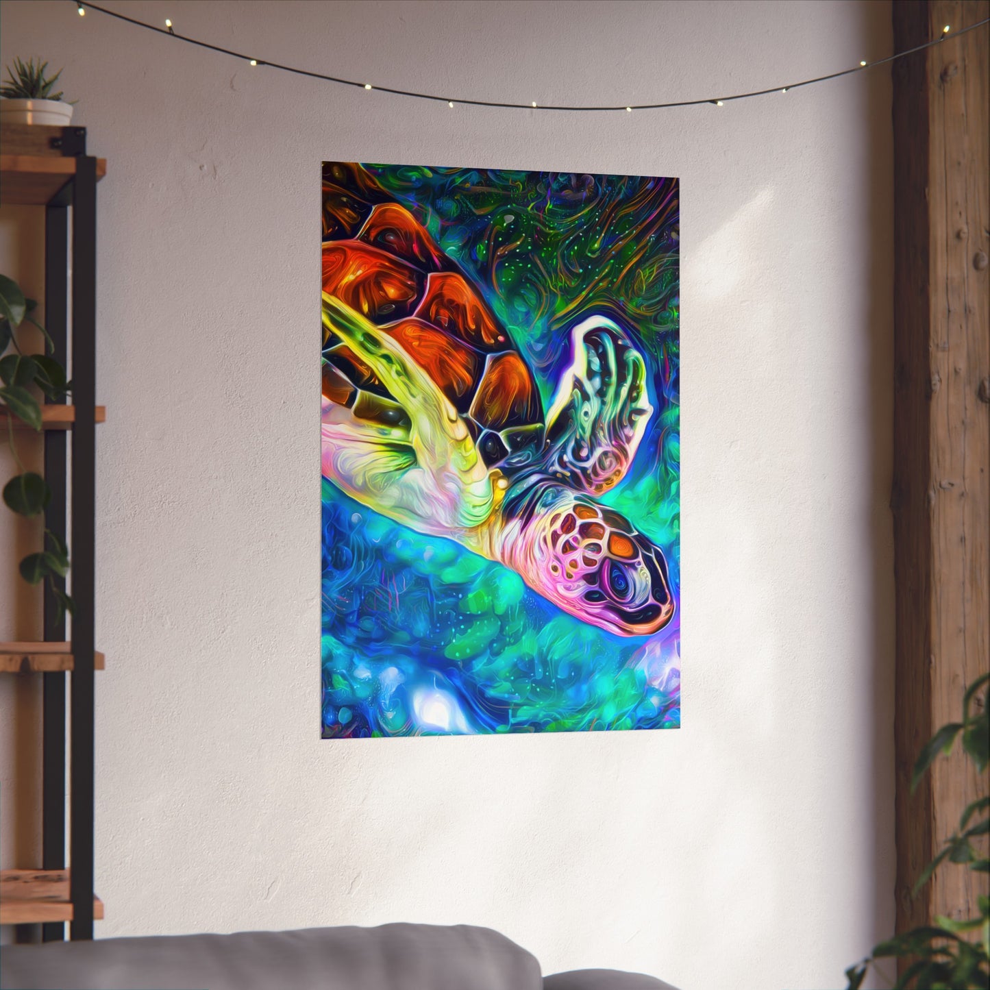 Diving into Dreams Turtle Premium Matte vertical posters