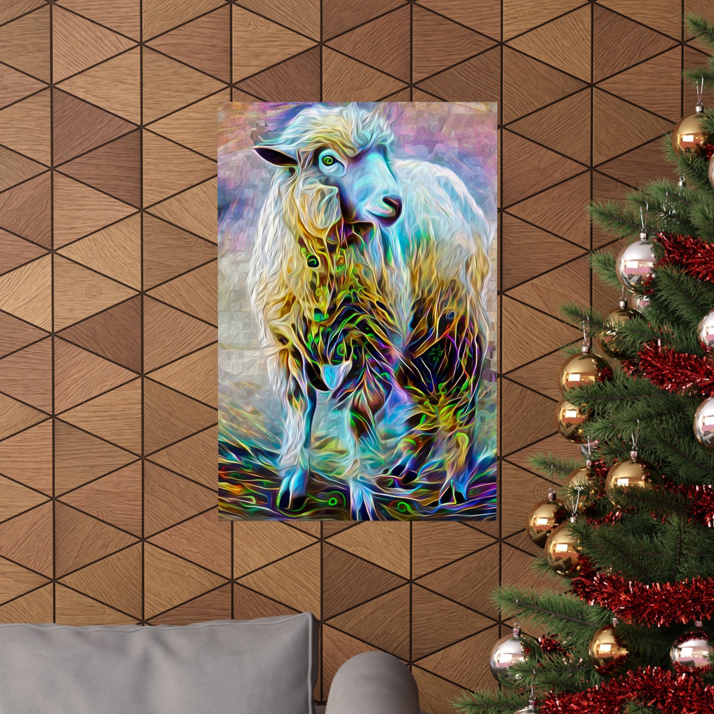 Sheering the Interdimensional Sheep Premium Matte vertical posters