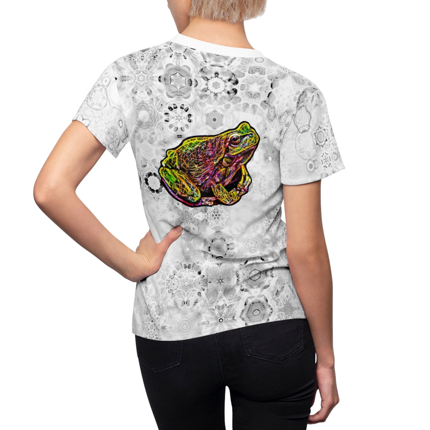 Galaxy Frog Cymatics Women's AOP Cut & Sew Tee