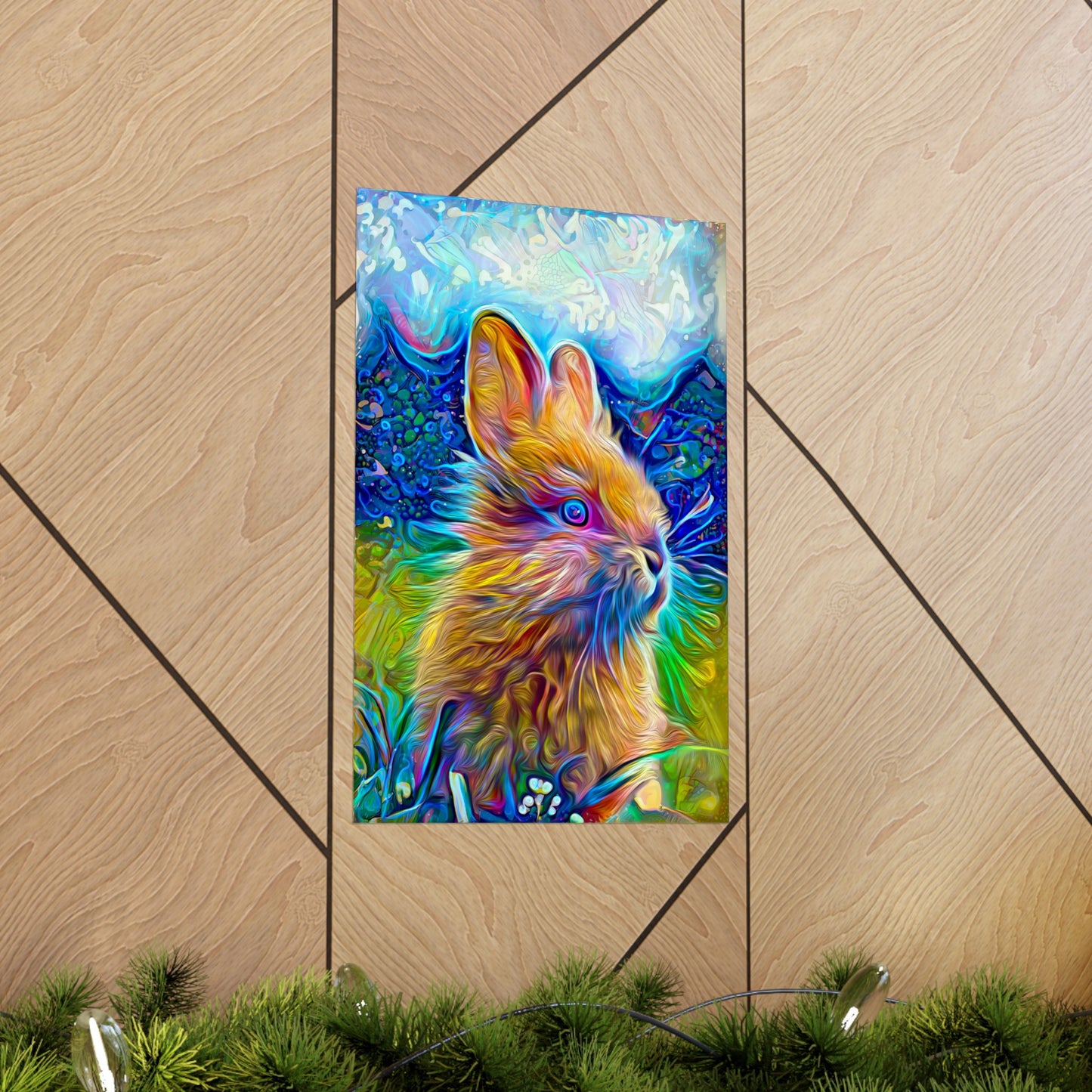 Rainbow Bunny Premium Matte vertical posters