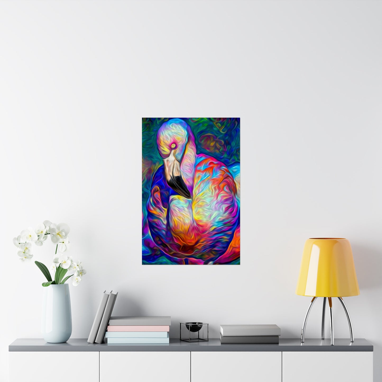 Flamingos Dream in Color Premium Matte vertical posters