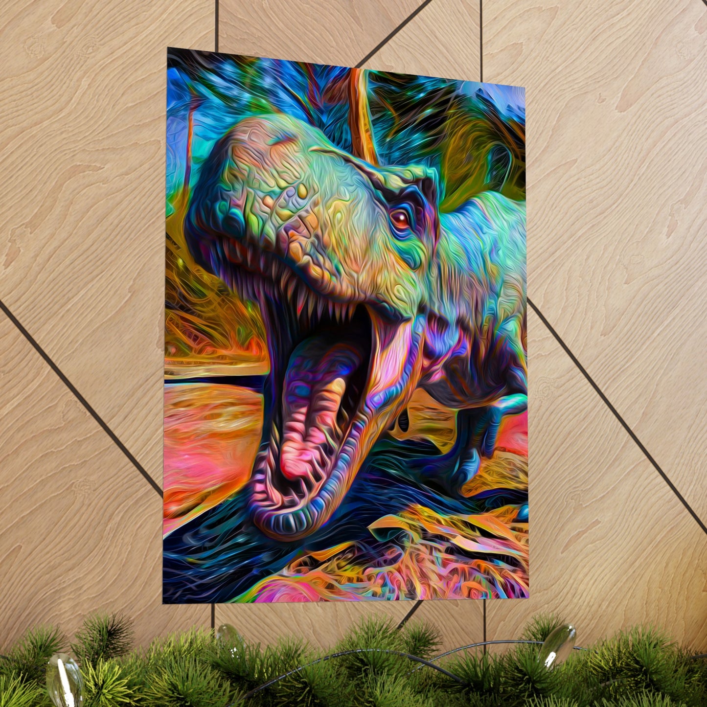 Blast from the Past Dinosaur Premium Matte vertical posters