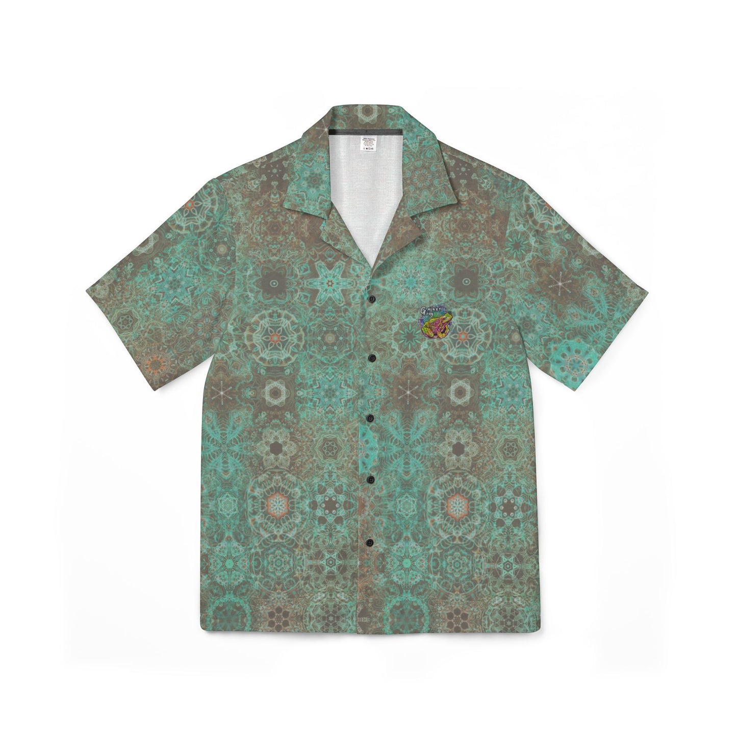 Galaxy Frog Cymatics Kaleidoscape Button Down Shirt (AOP)