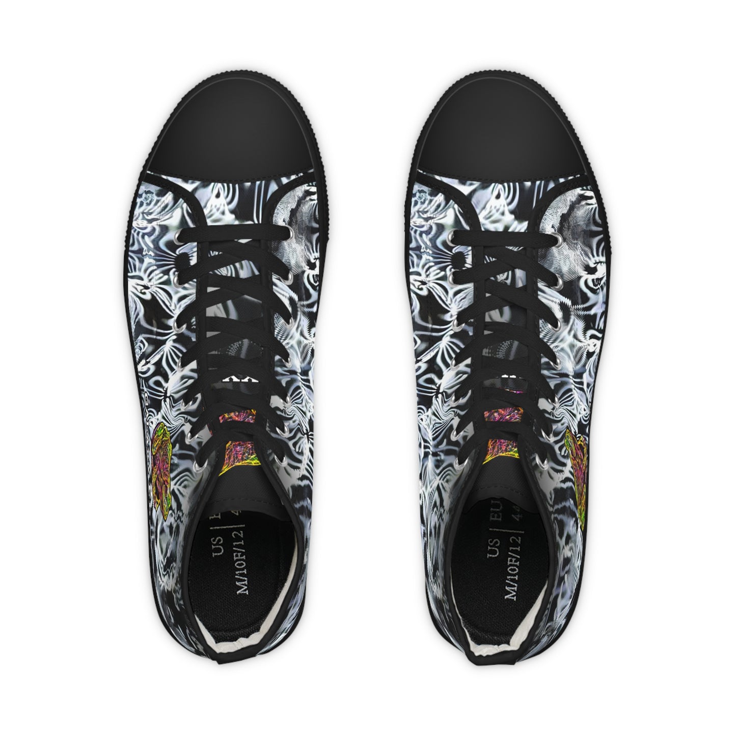 Galaxy Frog Men's High Top Cymatics Sneakers 0001