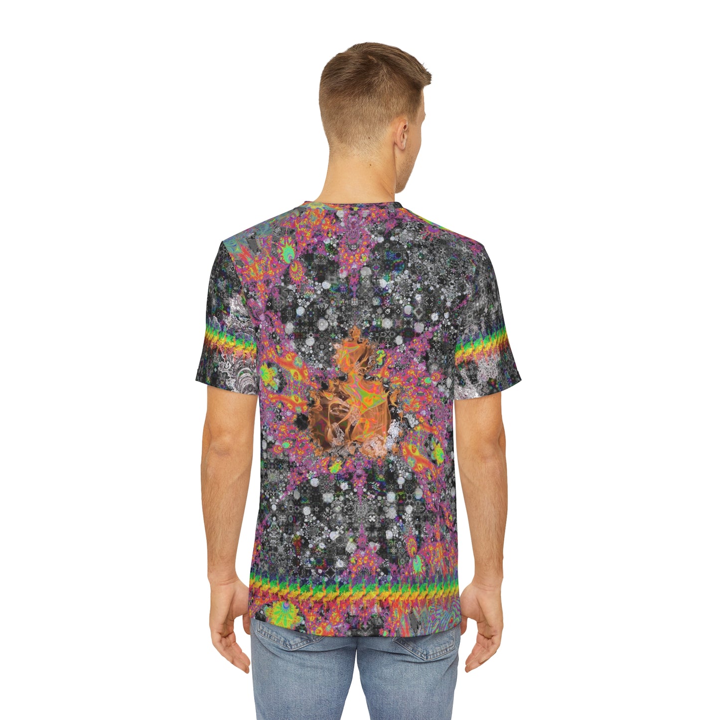 Galaxy Frog Fractal Cymatics Raleigh Ecstatic Dance T shirt (AOP) 0002