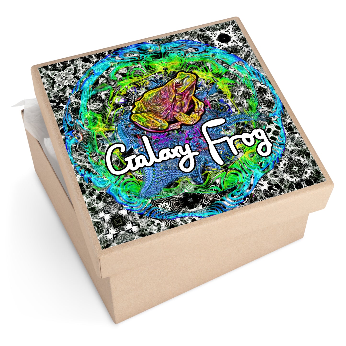 Galaxy Frog Square cymatics Vinyl Stickers