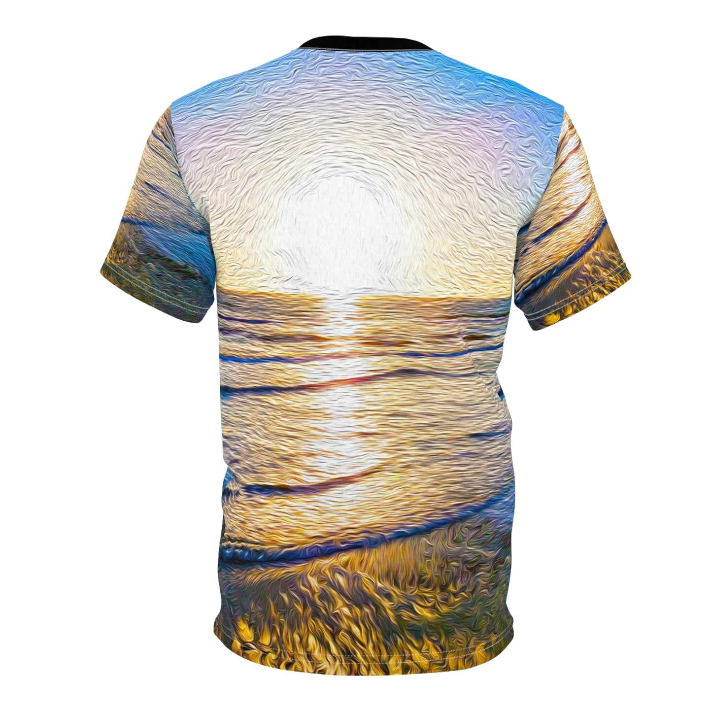 Shining Oceanside Sunset Unisex AOP Cut & Sew Tee