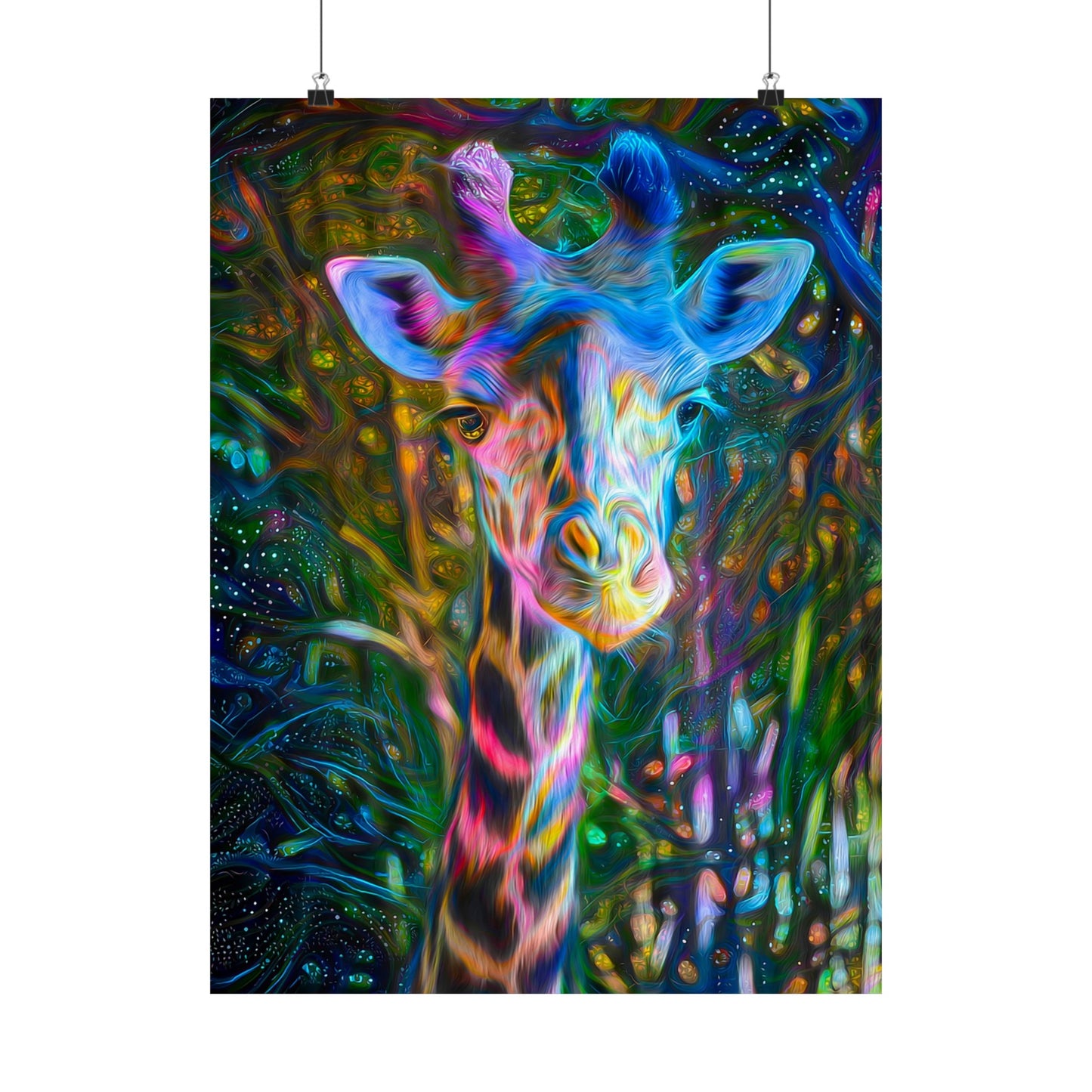 Gentle Dreaming Giant Giraffe Premium Matte vertical posters