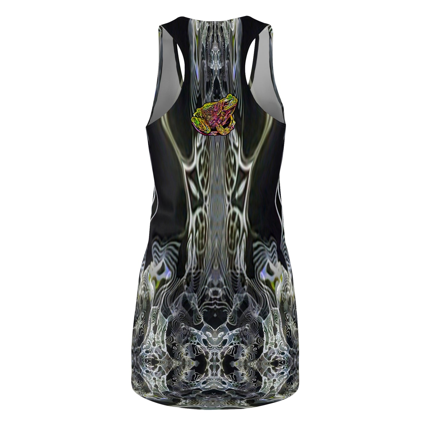 Galaxy Frog Cymatics Women's Cut & Sew Racerback Dress