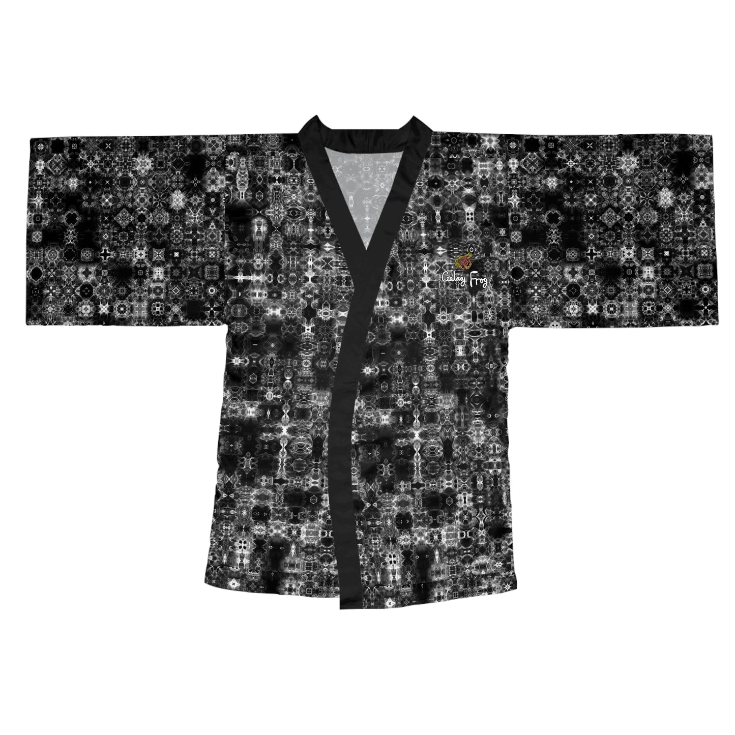 Long Sleeve Galaxy Frog Cymatics Kimono Robe - 0001