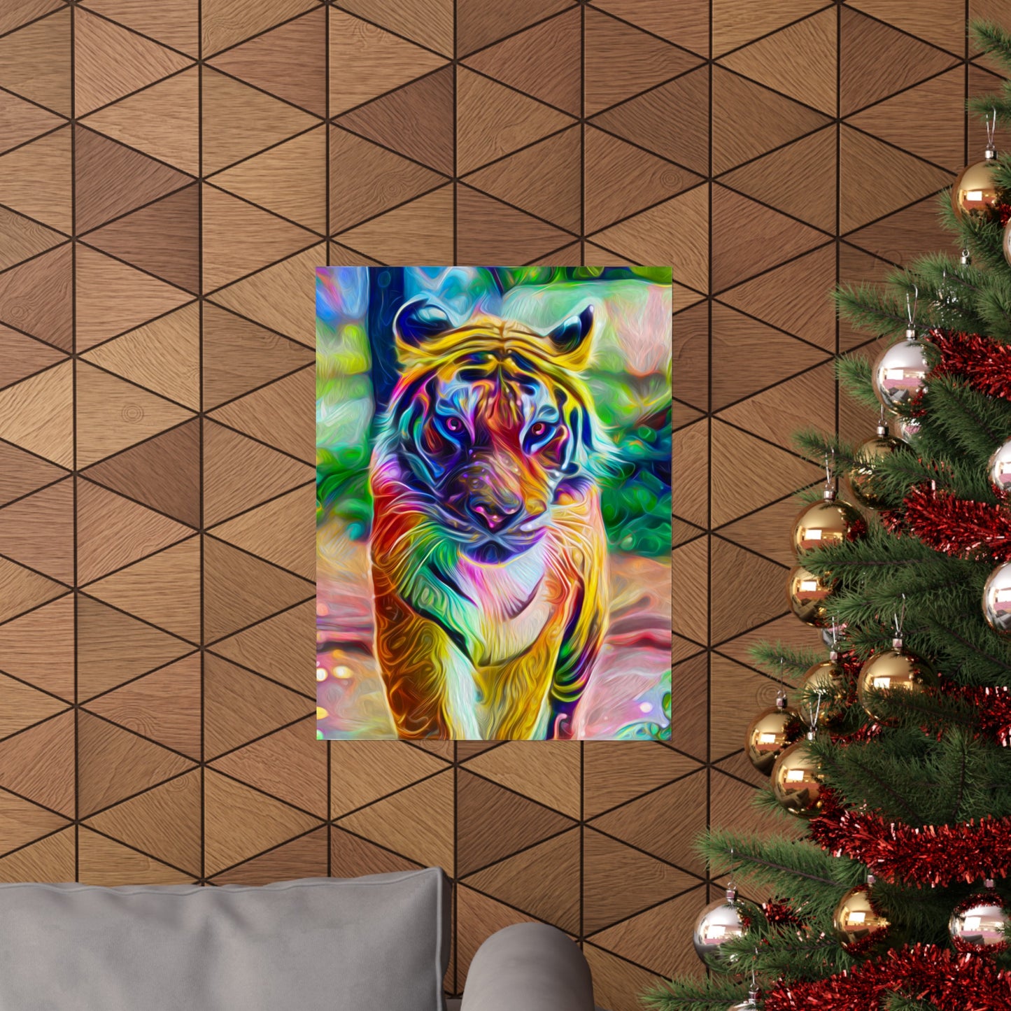 A Wonderfully Colorful World Tiger Premium Matte vertical posters