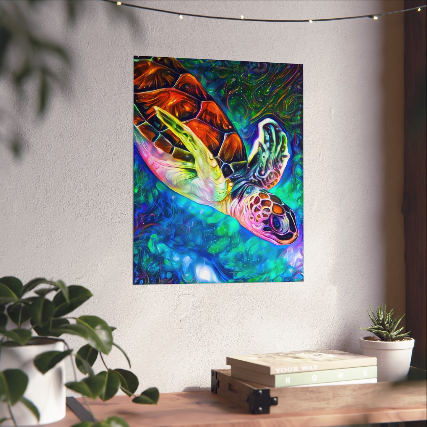 Diving into Dreams Turtle Premium Matte vertical posters