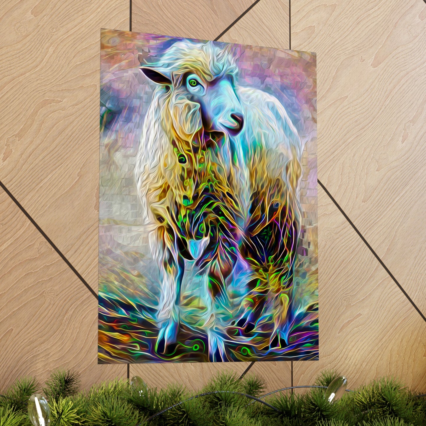 Sheering the Interdimensional Sheep Premium Matte vertical posters