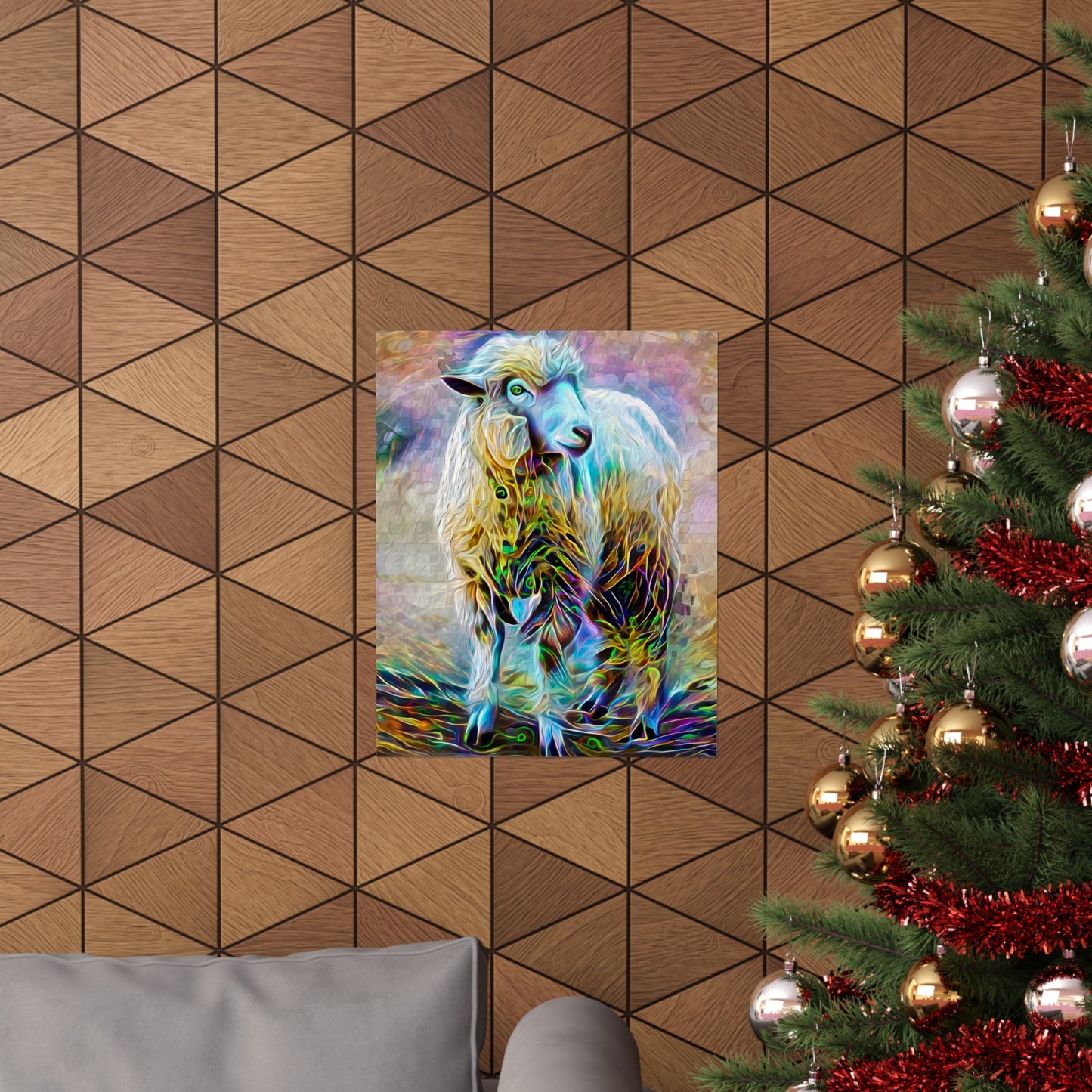 Sheering the Interdimensional Sheep Premium Matte vertical posters