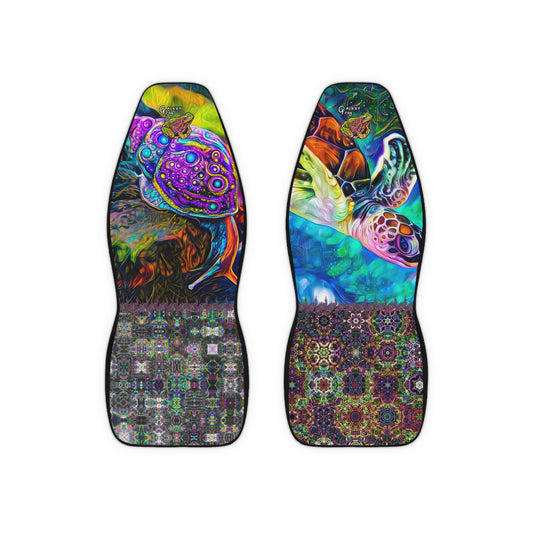 Galaxy Frog Fractal Cymagic Animals Polyester Car Seat Covers