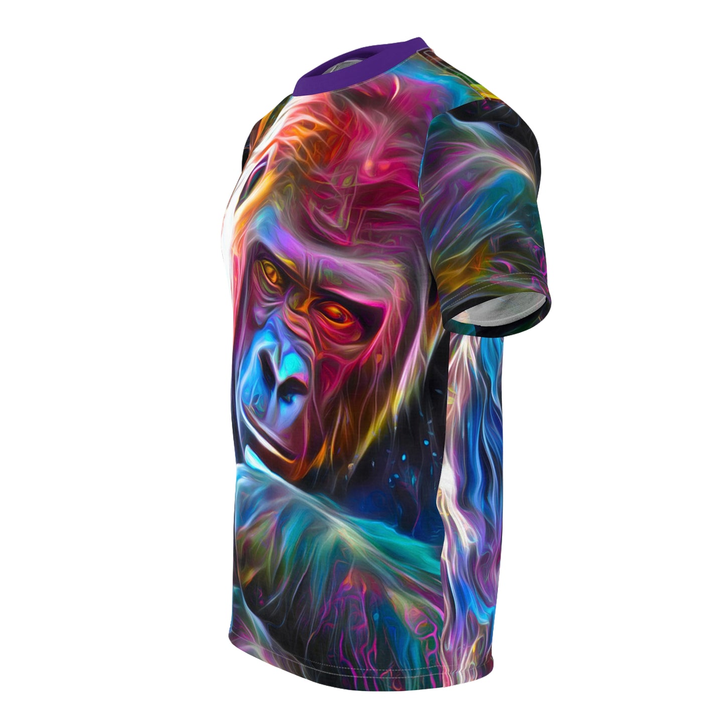 Neon Sunset Gorilla Unisex AOP Cut & Sew Tee