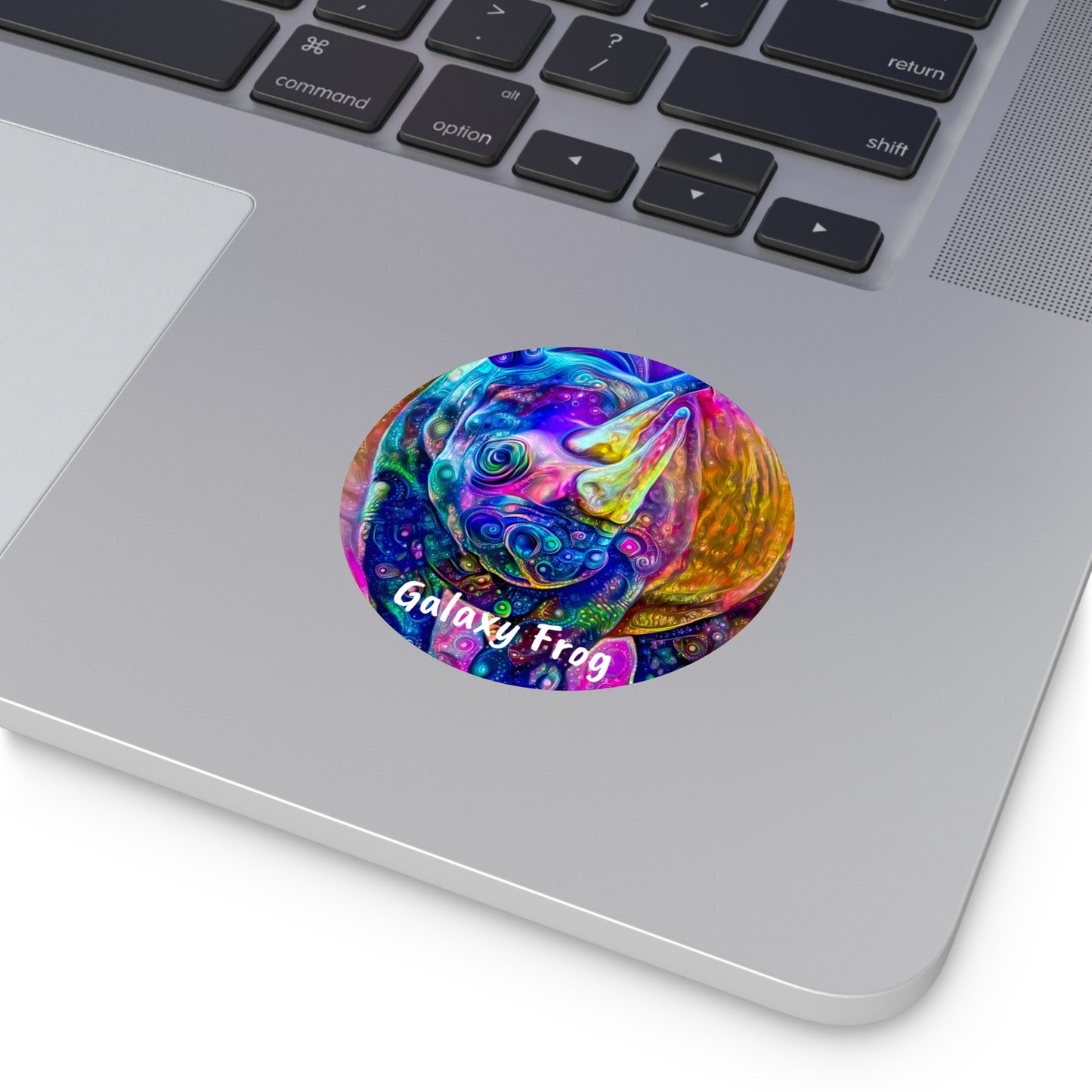 Galaxy Frog Rhino Round Vinyl Stickers