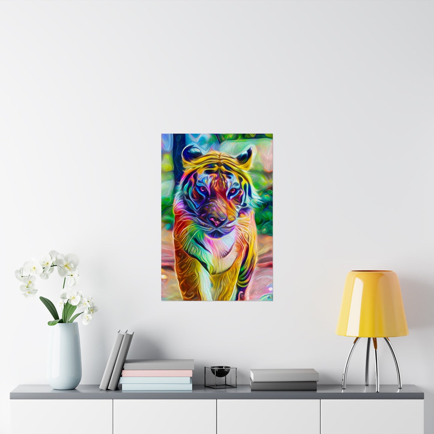 A Wonderfully Colorful World Tiger Premium Matte vertical posters