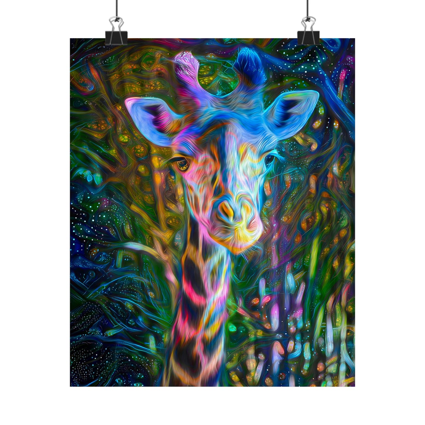 Gentle Dreaming Giant Giraffe Premium Matte vertical posters