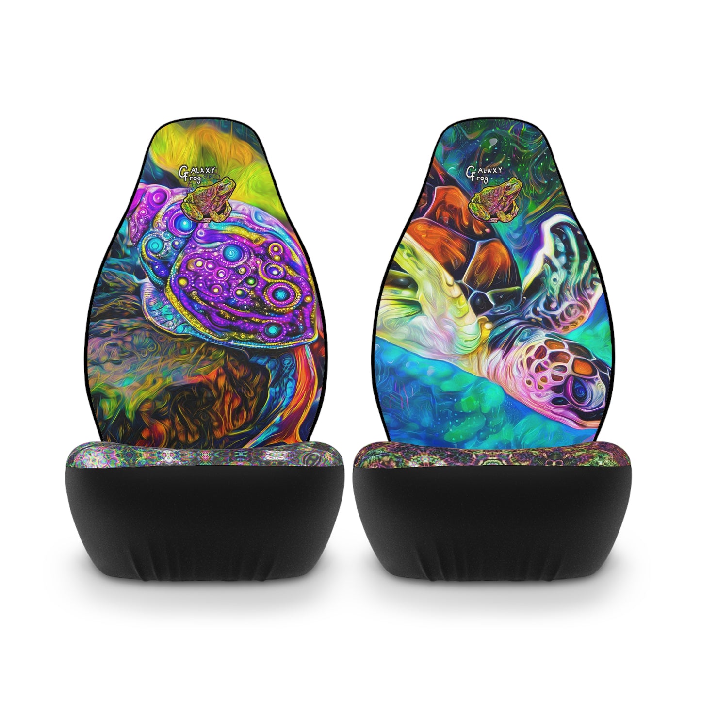Galaxy Frog Fractal Cymagic Animals Polyester Car Seat Covers