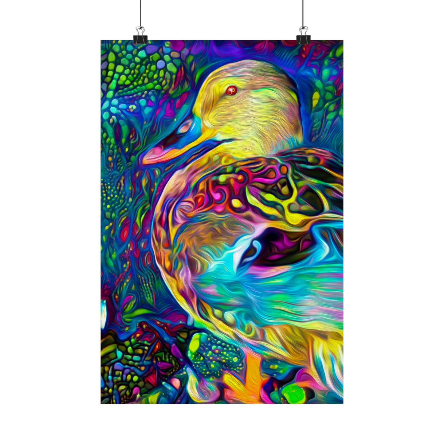 Floating on the Galactic Ocean Premium Matte vertical posters