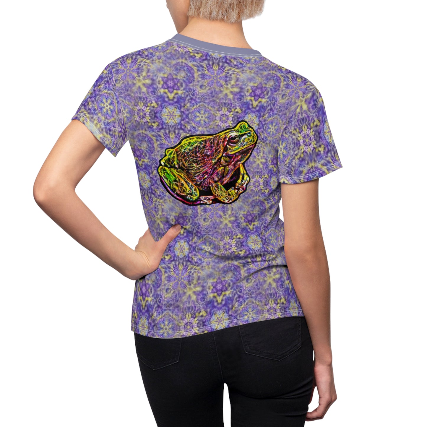 Galaxy Frog Women's Cymatics AOP Cut & Sew Tee