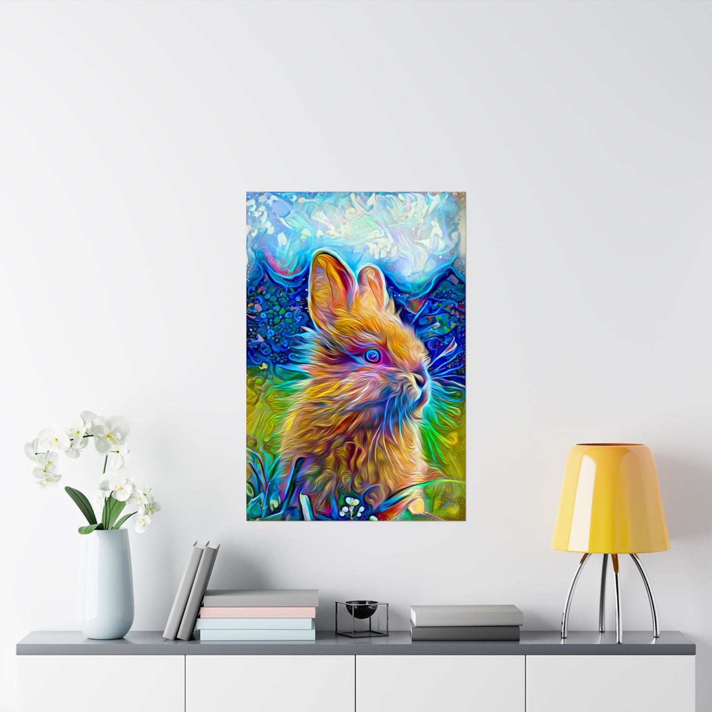 Rainbow Bunny Premium Matte vertical posters