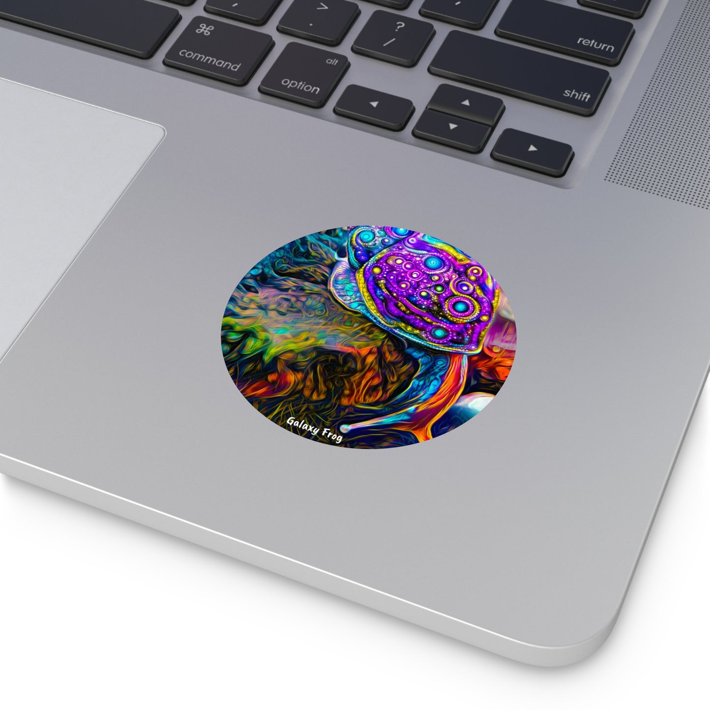 Galaxy Frog Snail Round Vinyl Stickers