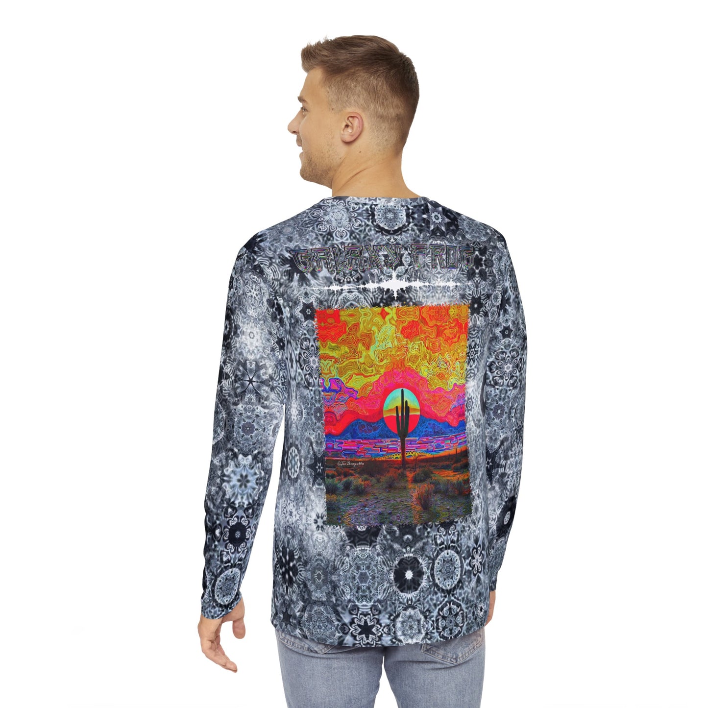 Men's Galaxy Frog Cymatics Long Sleeve Shirt 2a (AOP)