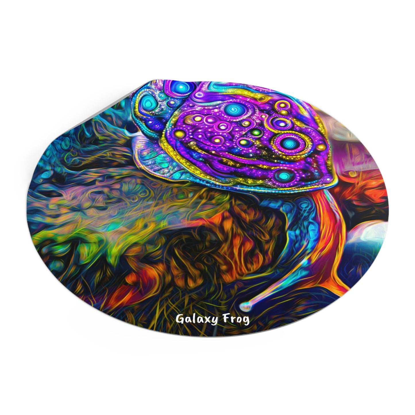 Galaxy Frog Snail Round Vinyl Stickers