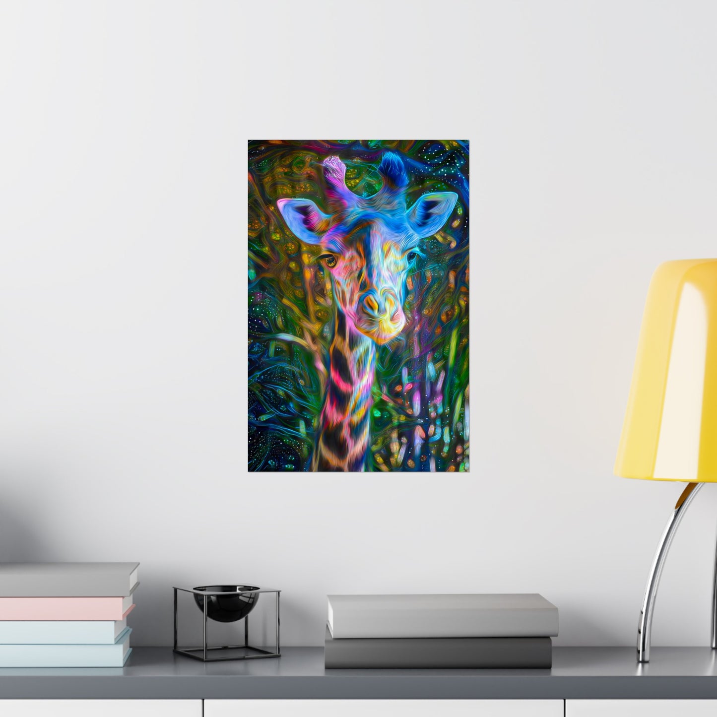 Gentle Dreaming Giant Giraffe Premium Matte vertical posters