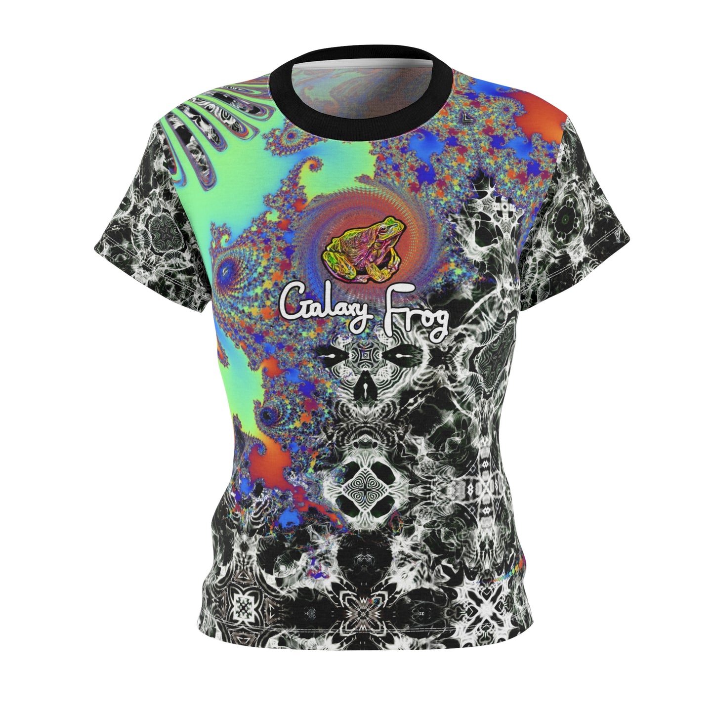 Galaxy Frog Women's AOP Cut & Sew Cymatics Tee