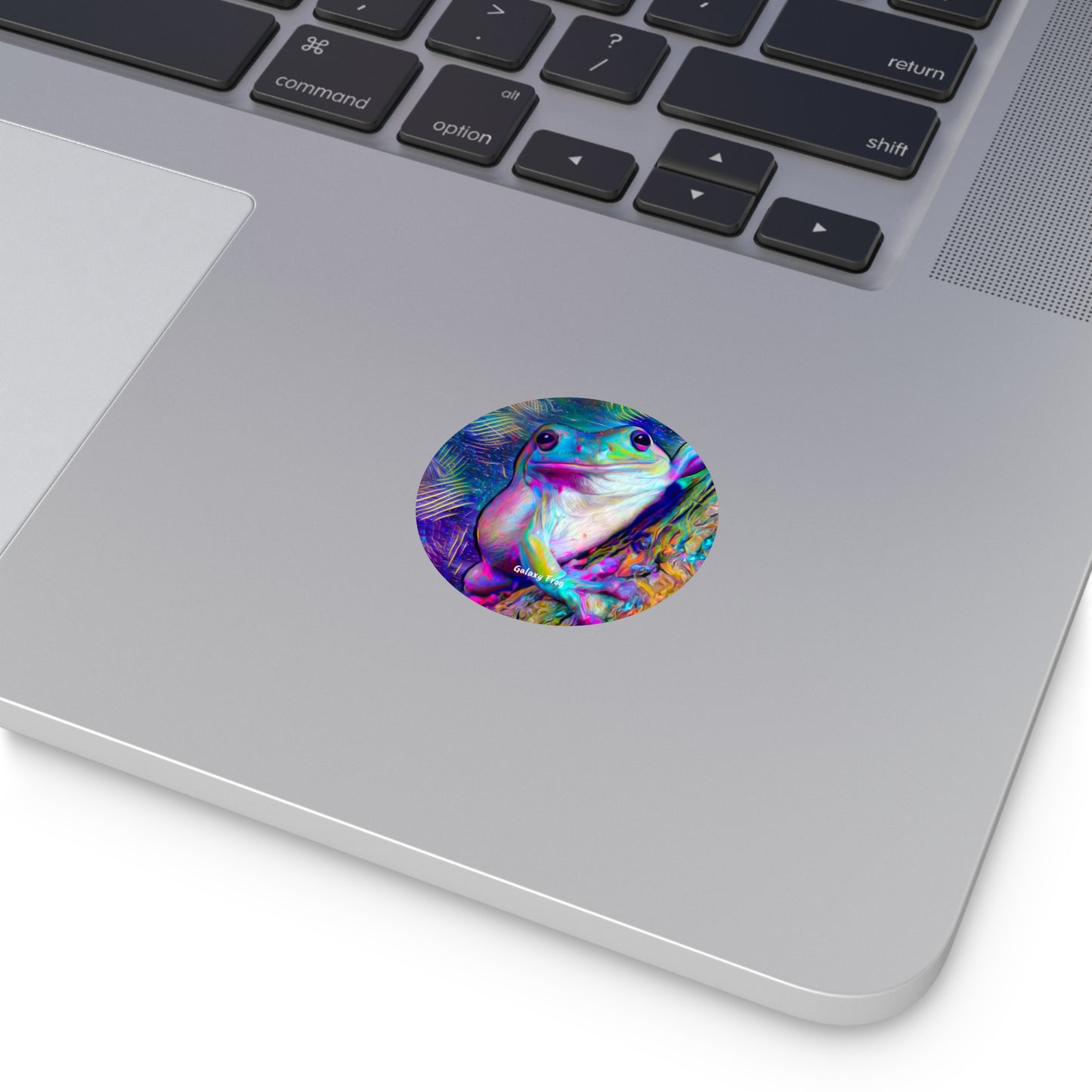 Galaxy Frog Frog Round Vinyl Stickers