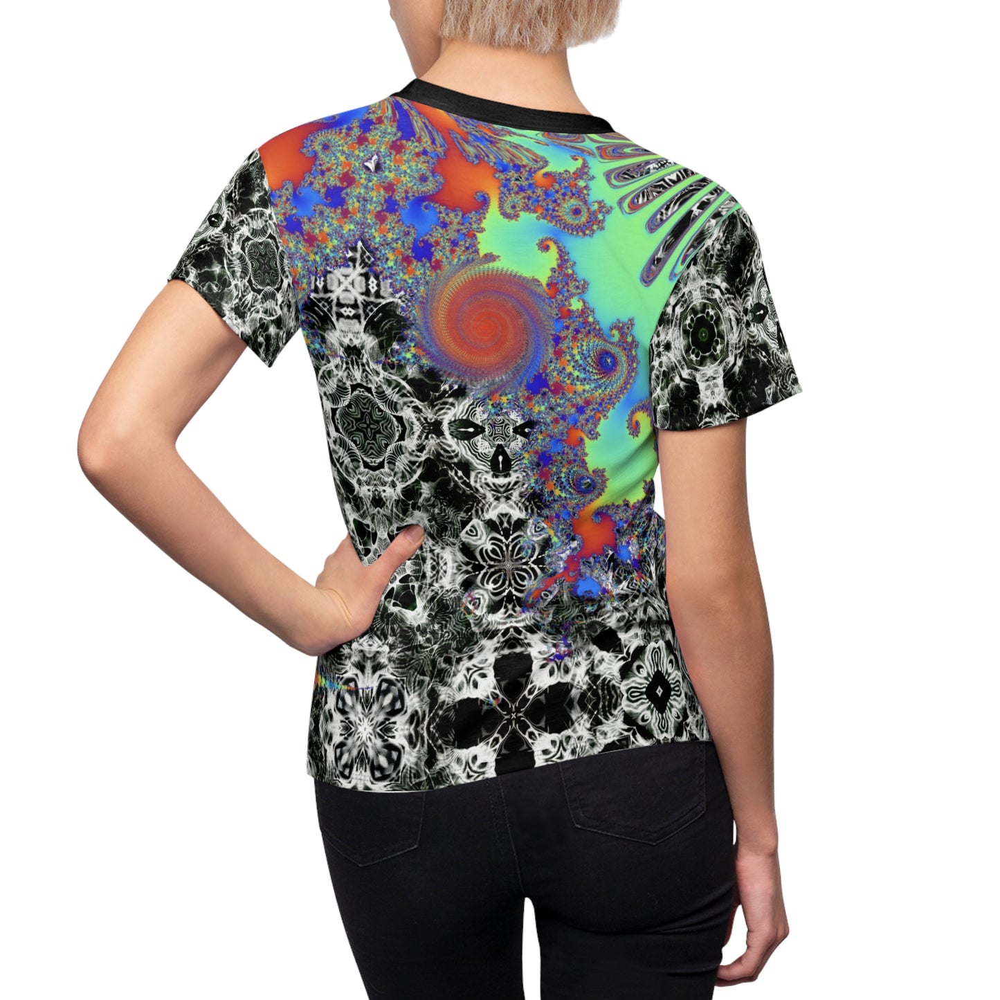 Galaxy Frog Women's AOP Cut & Sew Cymatics Tee