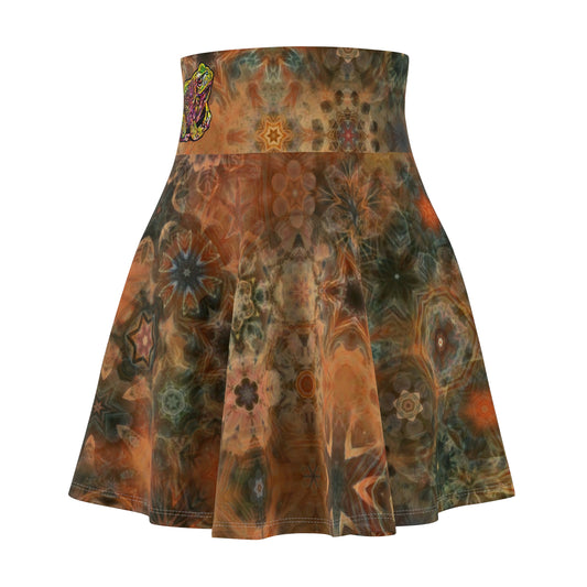 Galaxy Frog Women's Cymatic Skater Skirt