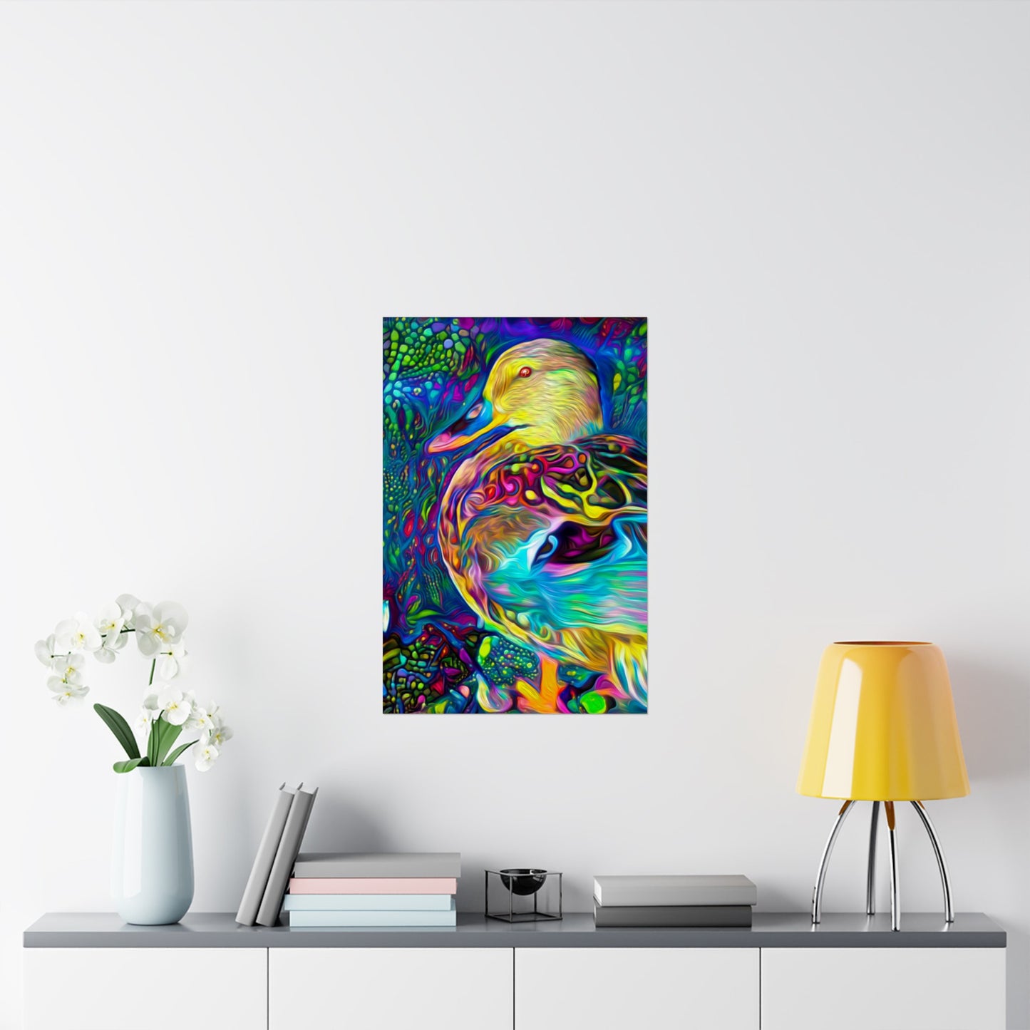 Floating on the Galactic Ocean Premium Matte vertical posters