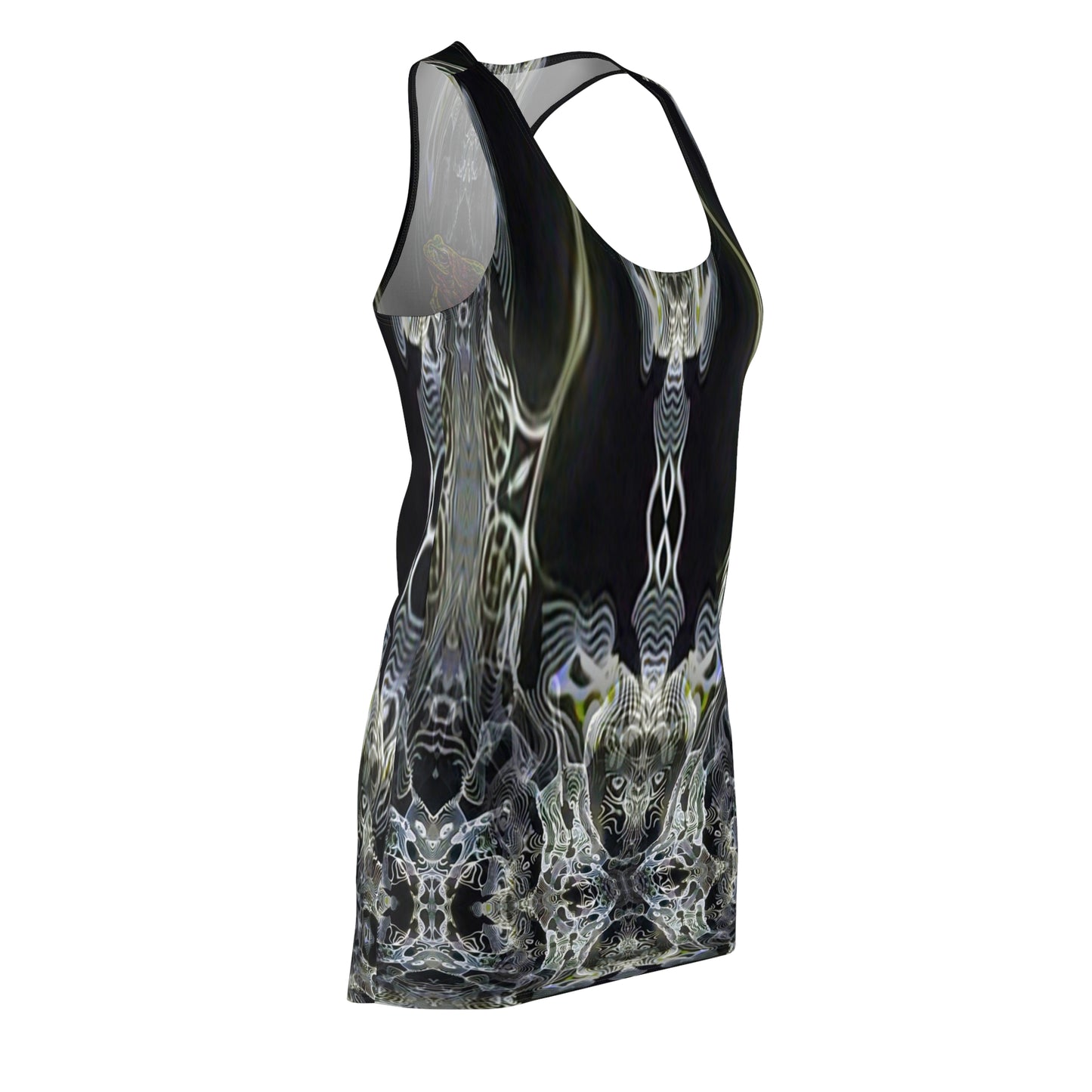 Galaxy Frog Cymatics Women's Cut & Sew Racerback Dress