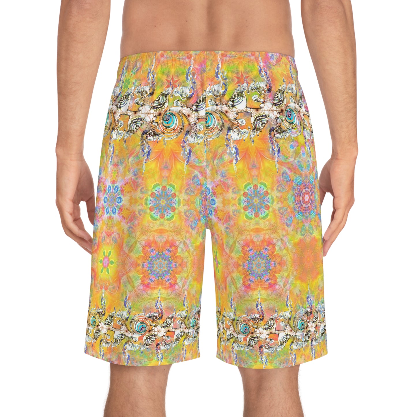 Mens GALAXY FROG FRACTAL CYMAGIC KALEIDOSCAPE SHORTS