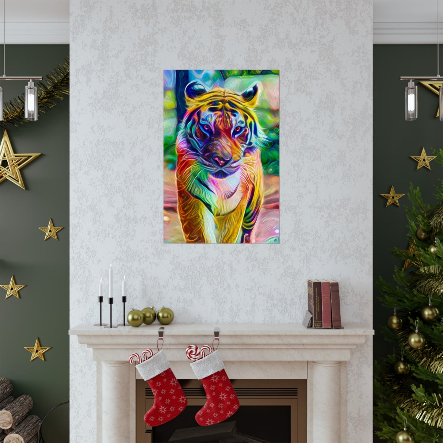 A Wonderfully Colorful World Tiger Premium Matte vertical posters